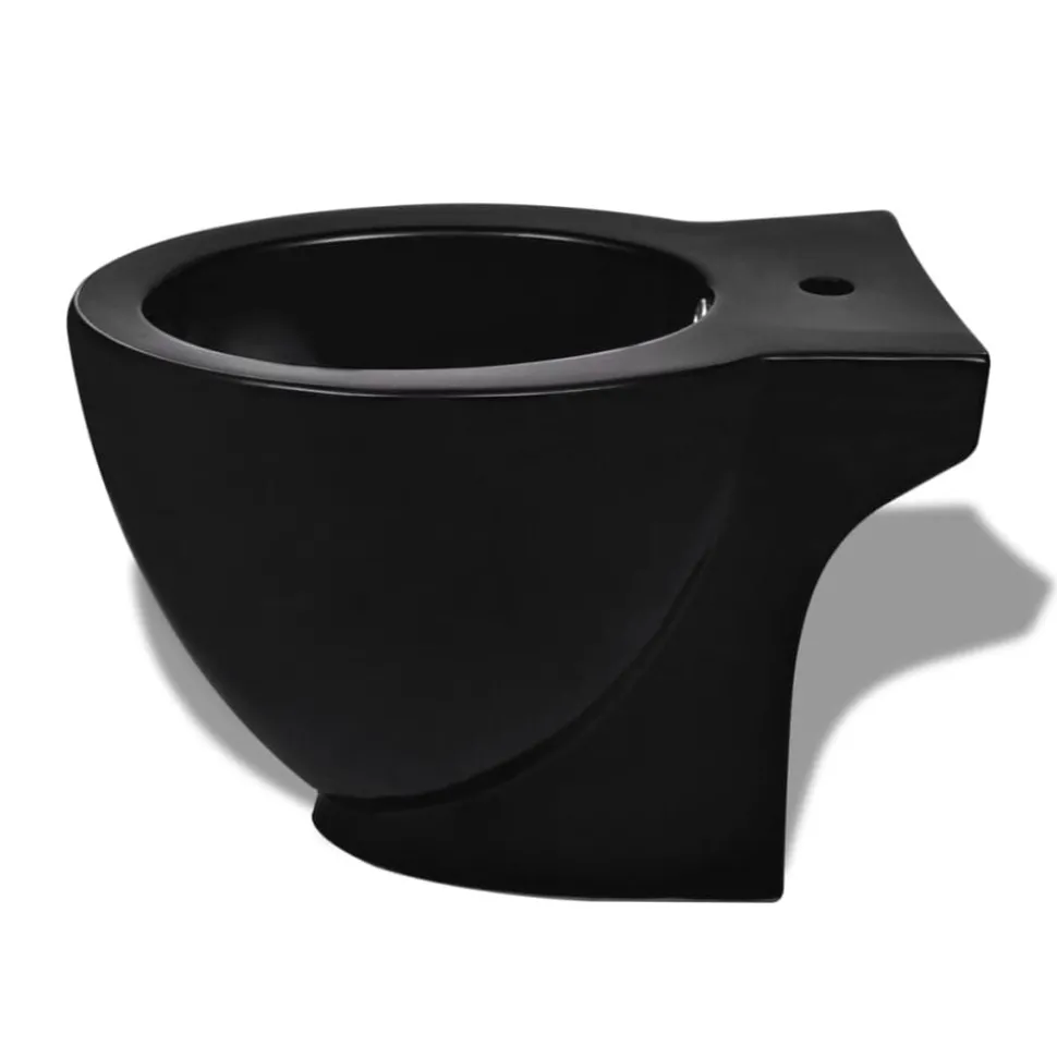 Ronde staande keramieken bidet (zwart)
