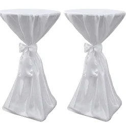 Statafelhoes met strik 60cm Wit (2 stuks)