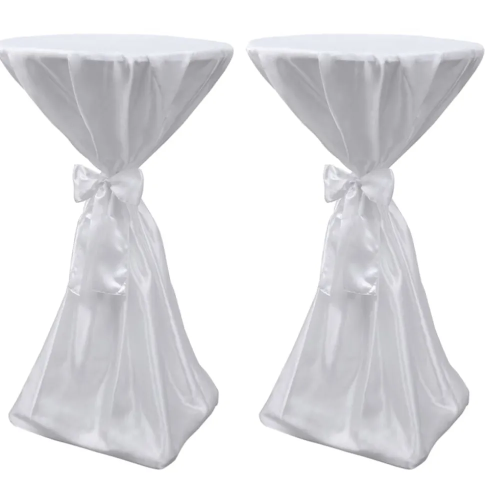 Statafelhoes met strik 60cm Wit (2 stuks)