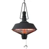 Sunred Hangende verwarmer Indus 2100 W halogeen zwart RSH16