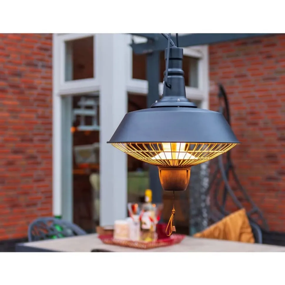 Sunred Hangende verwarmer Indus 2100 W halogeen zwart RSH16