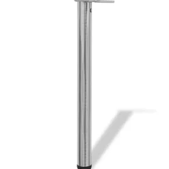 Tafelpoten in hoogte verstelbaar geborsteld nikkel 710 mm 4 st