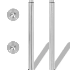 Tafelpoten telescopisch roestvrij staal 710 mm - 1100 mm 2 st