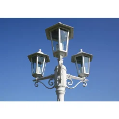 Tuinlantaarn Kingston 3-arms 215 cm wit