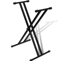 Verstelbare keyboardstandaard dubbel X-frame