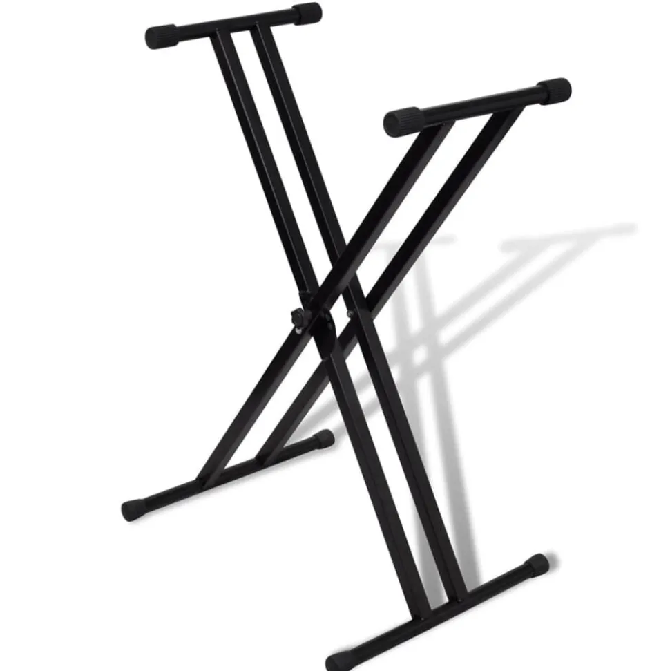 Verstelbare keyboardstandaard dubbel X-frame