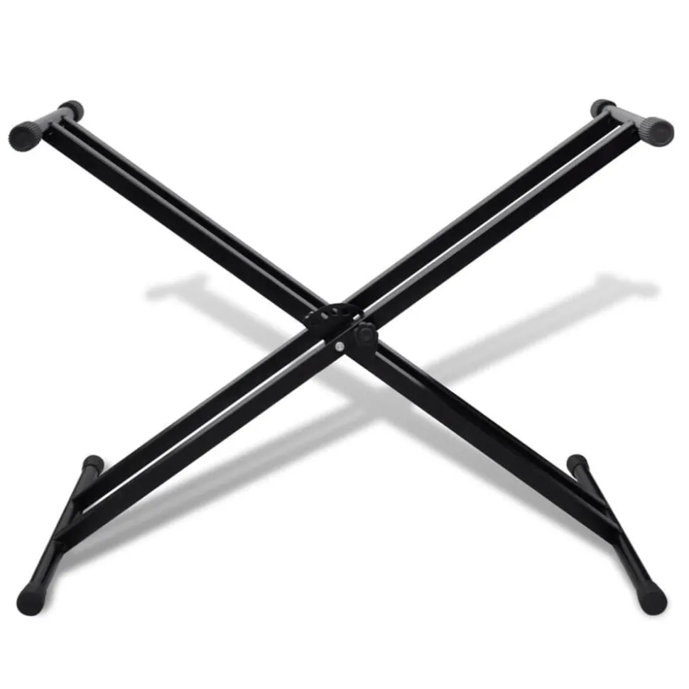 Verstelbare keyboardstandaard dubbel X-frame
