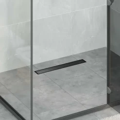 vidaXL 2 in 1 Doucheafvoer Zwart 50 cm Roestvrij staal 304