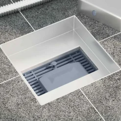 vidaXL 2 in 1 Doucheafvoer Zilver 15 x 15 cm Roestvrij staal 304