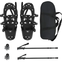 vidaXL 3 in 1 sneeuwschoenen met wandelschoenen Zwart 53 x 21 cm