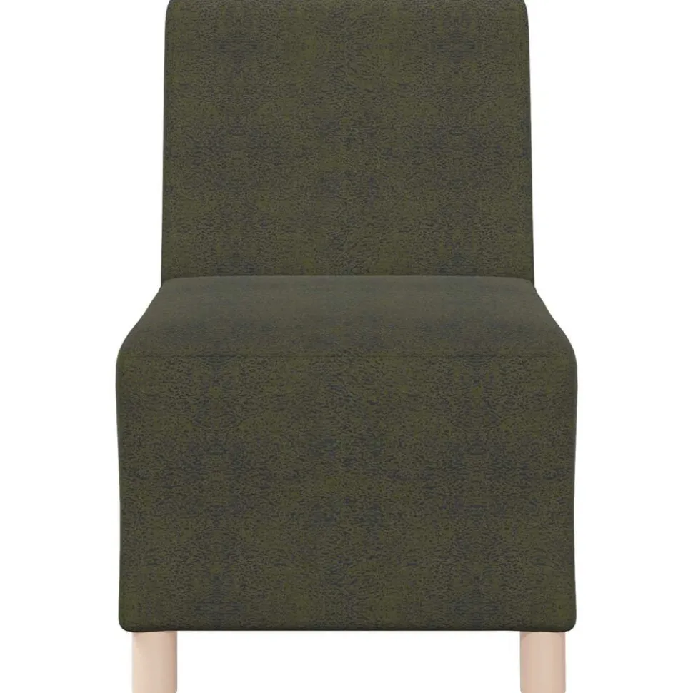 vidaXL | Sofa Stoel | met kussen Groen 55 x 74 x 82 cm Faux suede leer