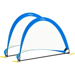 vidaXL 2 st Kindervoetbaldoelen met opbergtas 119x82x84,5 cm