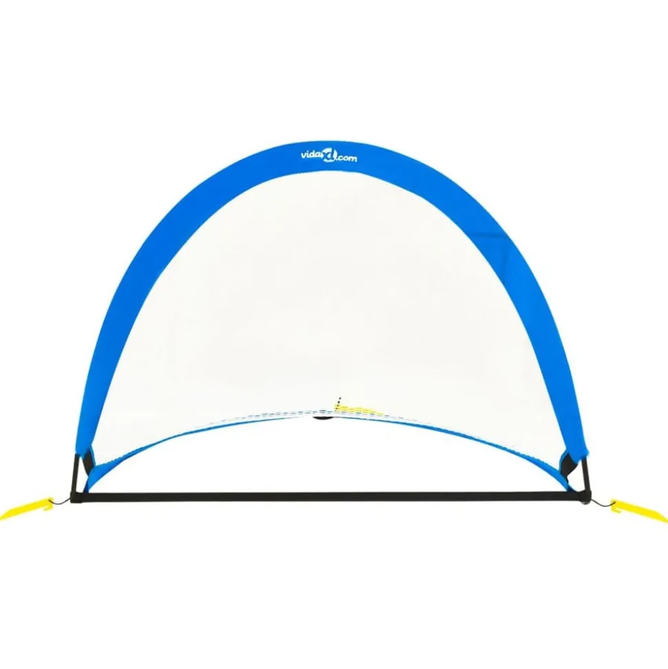 vidaXL 2 st Kindervoetbaldoelen met opbergtas 119x82x84,5 cm