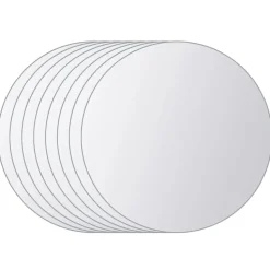 vidaXL 8 st Spiegeltegels rond glas