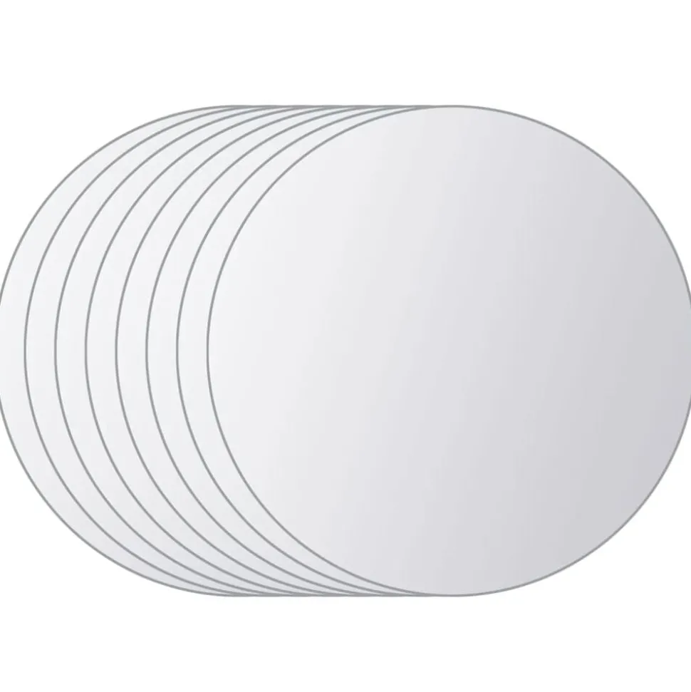 vidaXL 8 st Spiegeltegels rond glas