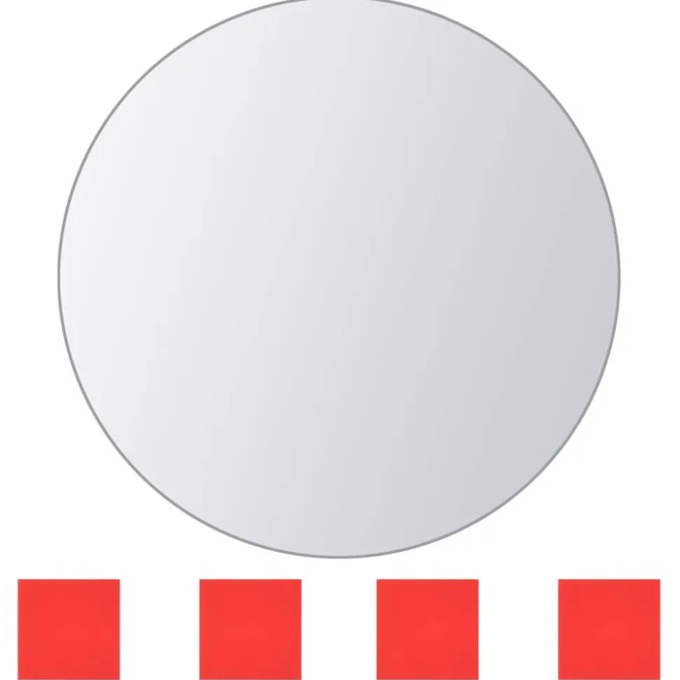 vidaXL 8 st Spiegeltegels rond glas