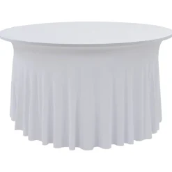 vidaXL 2 st Tafelhoezen stretch met rok 120x74 cm wit