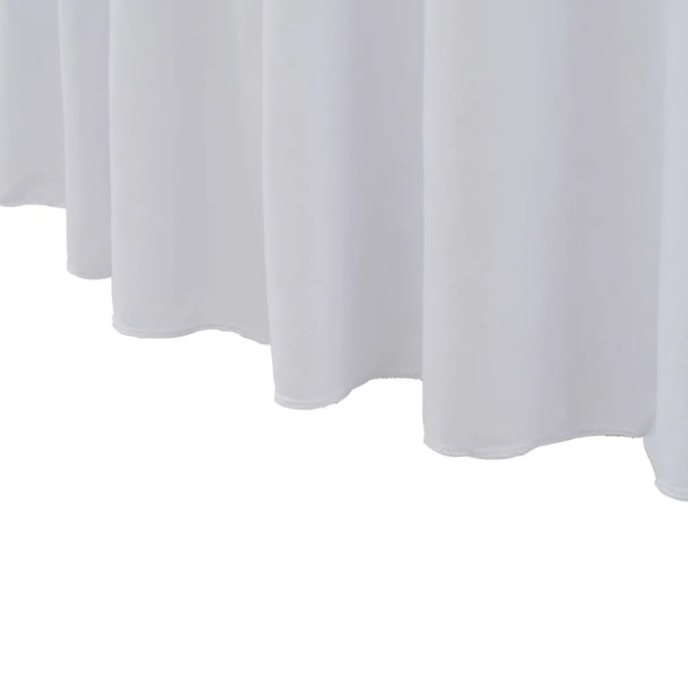 vidaXL 2 st Tafelhoezen stretch met rok 120x74 cm wit