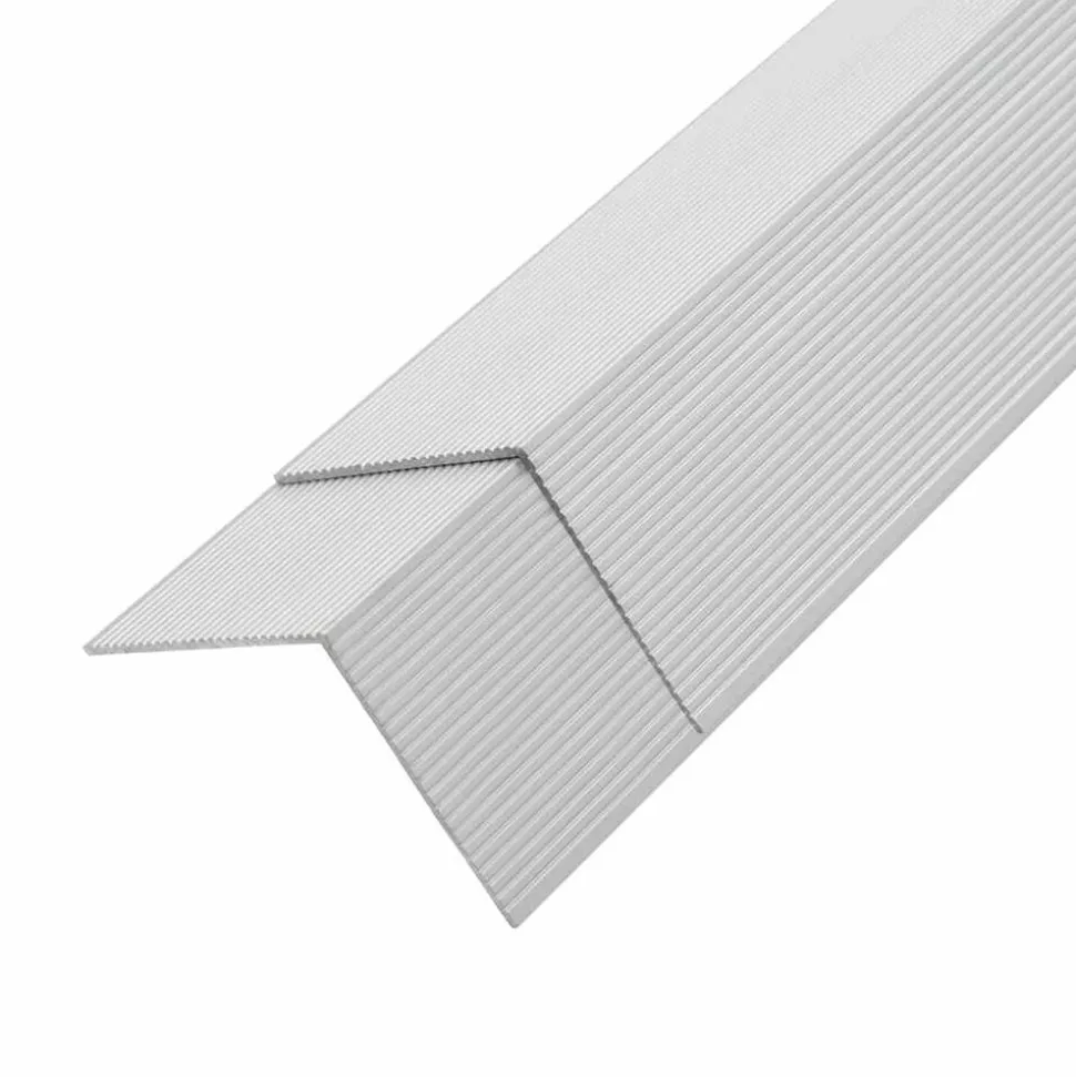 vidaXL 5 st Terras hoekplinten 170 cm aluminium zilverkleurig
