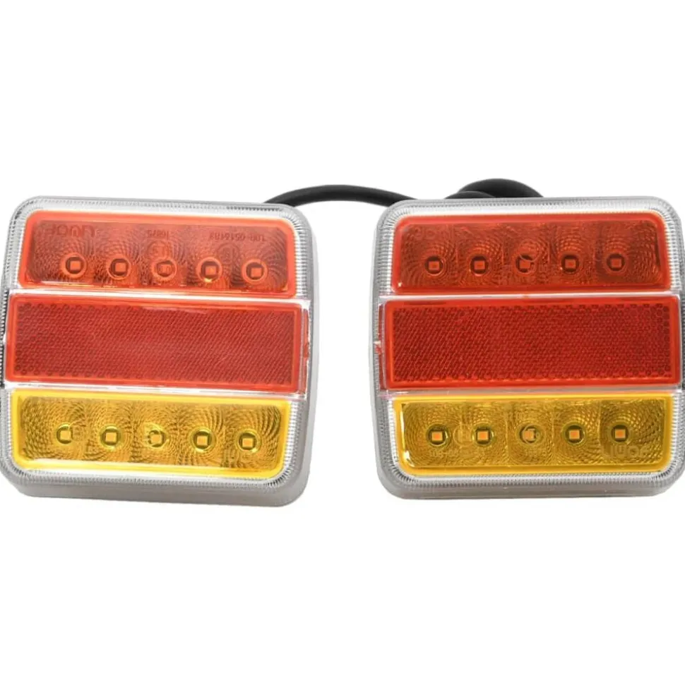 vidaXL Aanhangerlampen 2 st LED-lamp 12 V 10,5x7,5x10 cm rood