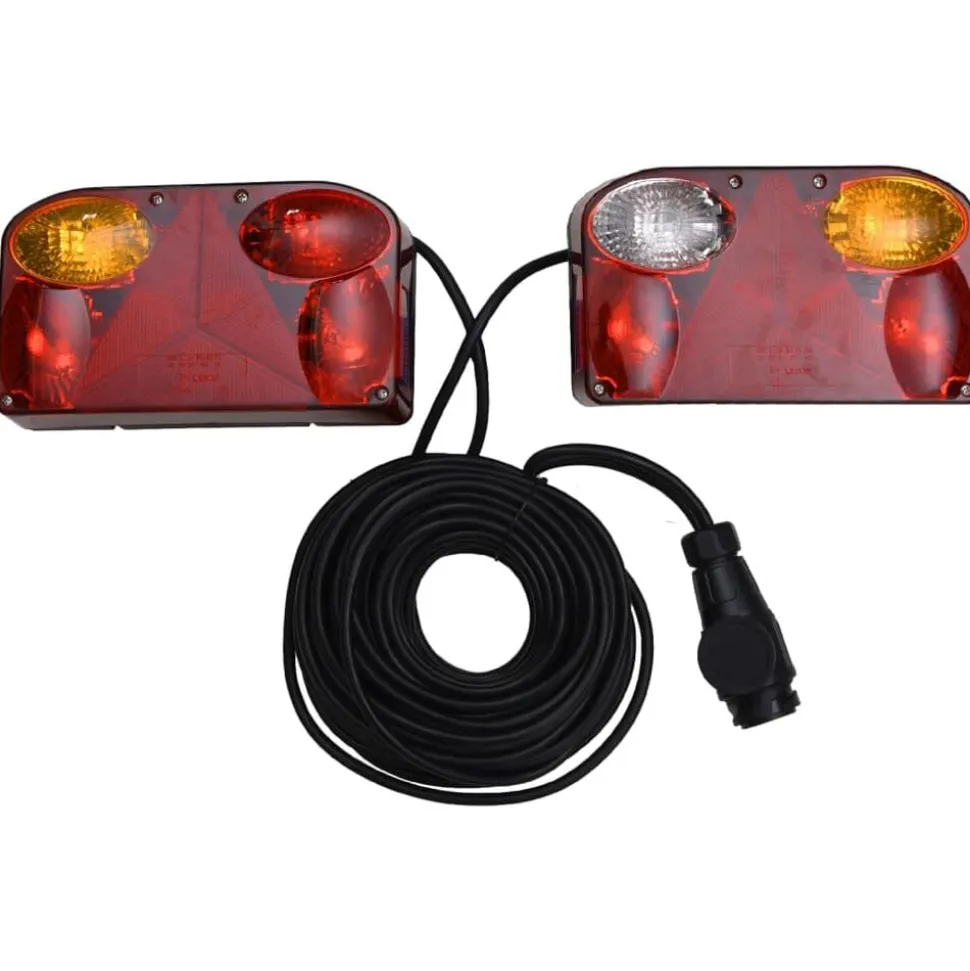 vidaXL Aanhangerlampen 2 st klassiek peertje 12 V 23x6x13 cm rood