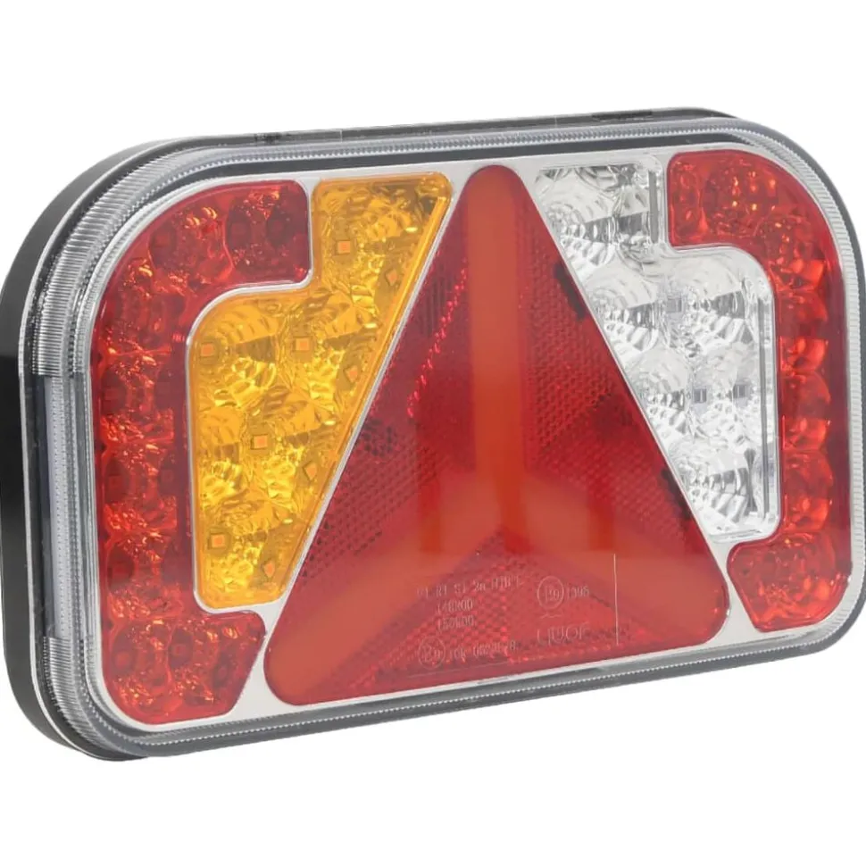 vidaXL Aanhangerlampen 2 st LED-lamp 12 V 24x5x14,5 cm rood