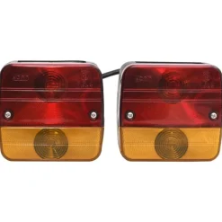 vidaXL Aanhangerlampen 2 st klassiek peertje 12 V 10,5x5x9,5 cm rood