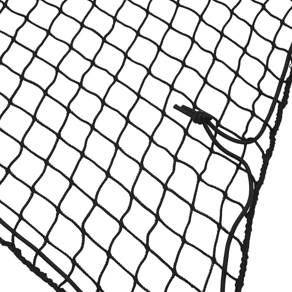 vidaXL Aanhangwagennet elastisch touw 2,1x1,25 m polypropeen zwart