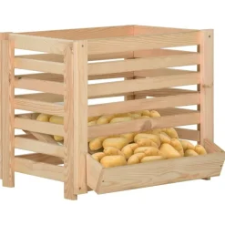 vidaXL Aardappelkist 60x40x50 cm massief grenenhout