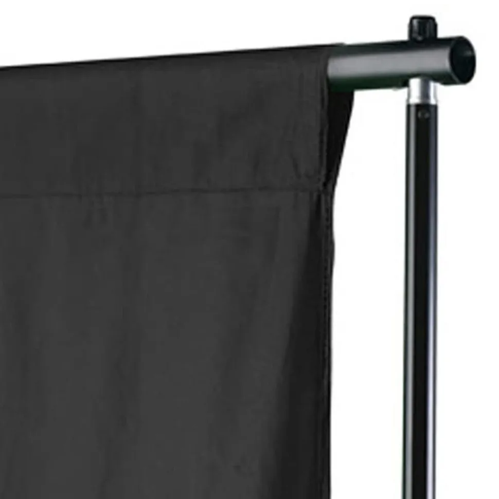 vidaXL Achtergrond zonder standaard 300x300 cm katoen zwart