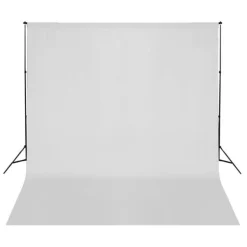 vidaXL Achtergrond zonder standaard 300x300 cm katoen wit