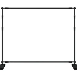 vidaXL Achtergrondstandaard 254x243 cm staal zwart