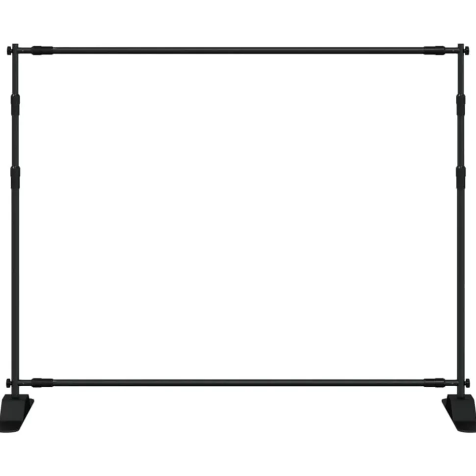 vidaXL Achtergrondstandaard 254x243 cm staal zwart