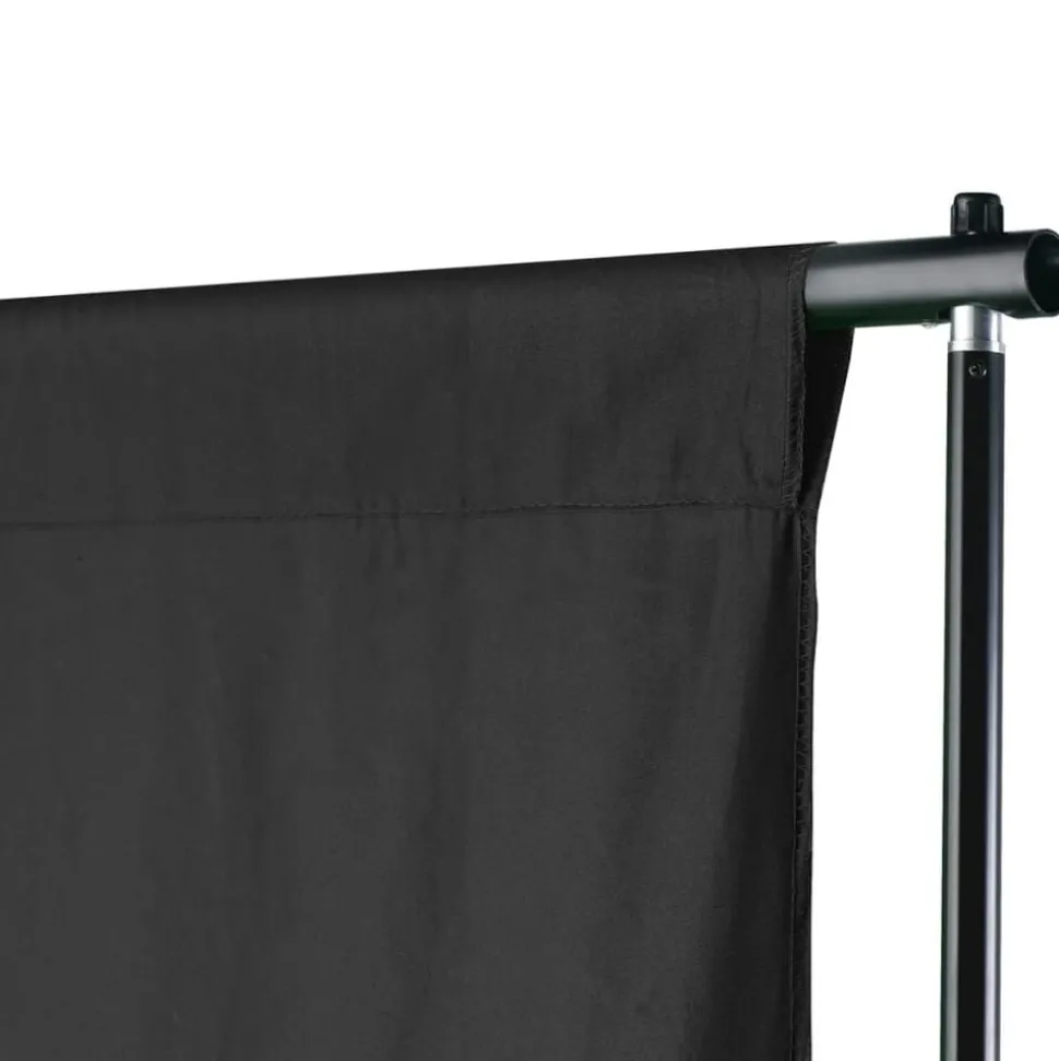 vidaXL Achtergrondsysteem 600x300 cm zwart