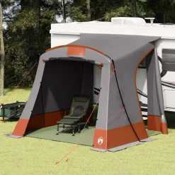 vidaXL Achterkleptent met dak Grijs en Oranje 285 x 255 x 245 cm taft