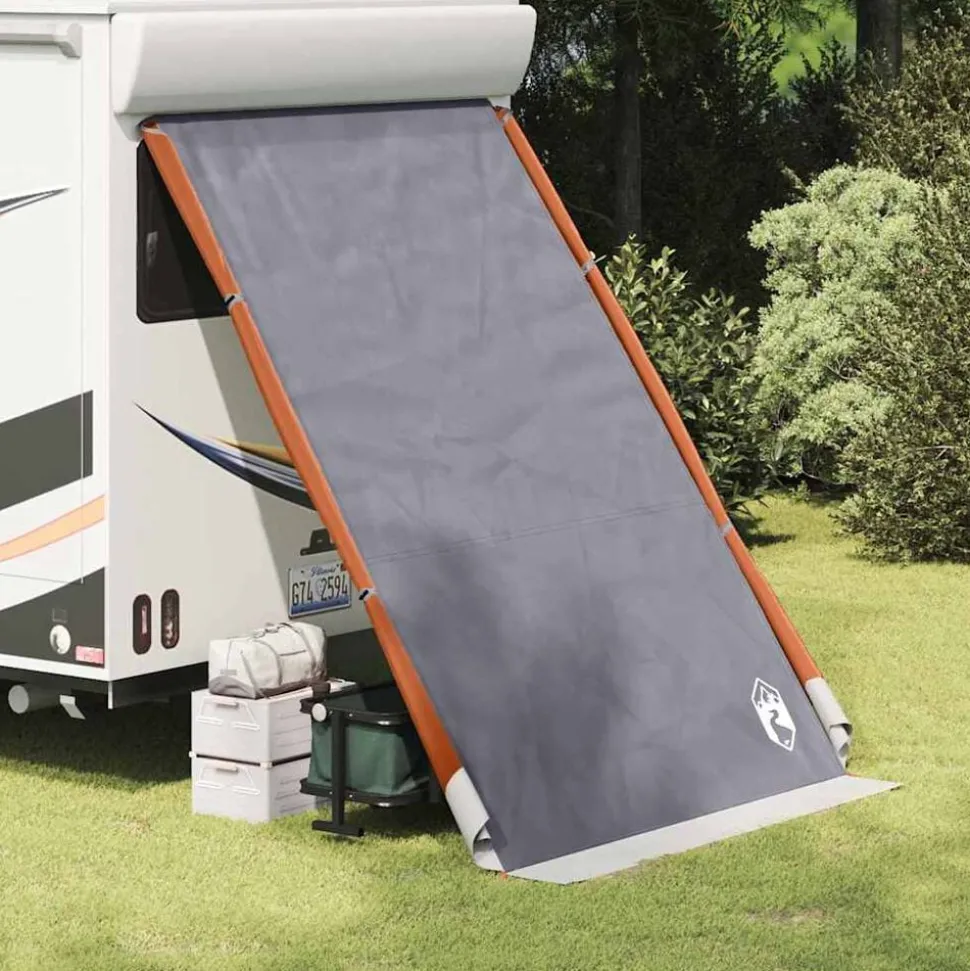 vidaXL Achterkleptent met dak Grijs en Oranje 190 x 150 x 185 cm taft