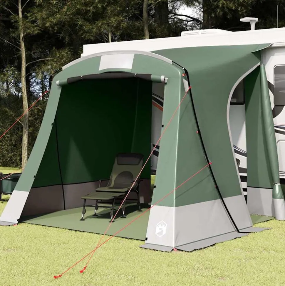 vidaXL Achterkleptent met dak Groen 285 x 255 x 245 cm taft