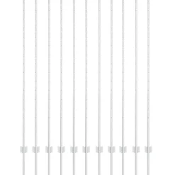 vidaXL Afrasteringspaal 11 pcs Zilver 150 cm Staal
