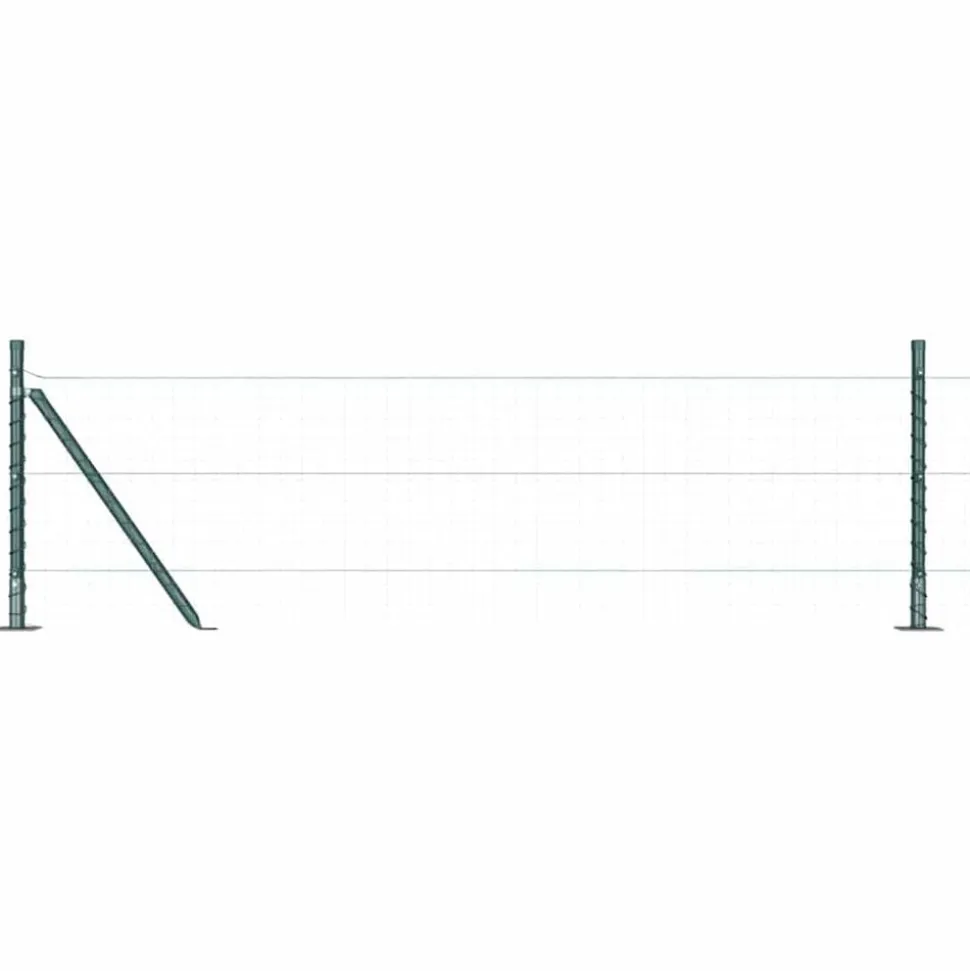 vidaXL Afrasteringspaal 52 pcs Grijs 3,2 x 3,2 x 50 cm