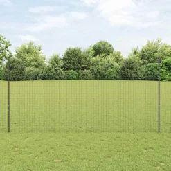 vidaXL Afrasteringspaal 5 pcs Grijs 150 cm Staal