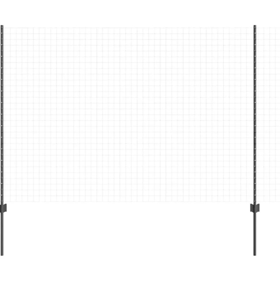 vidaXL Afrasteringspaal 5 pcs Grijs 150 cm Staal