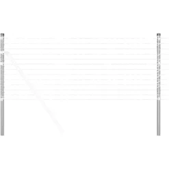 vidaXL Afrasteringspaal 2 pcs Zilver 50 cm Poedergecoat staal