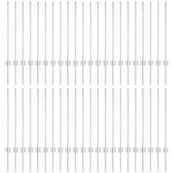 vidaXL Afrasteringspaal 44 pcs Zilver 120 cm Staal