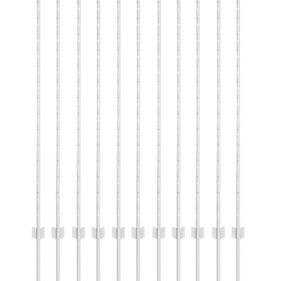 vidaXL Afrasteringspaal 11 pcs Zilver 140 cm Staal