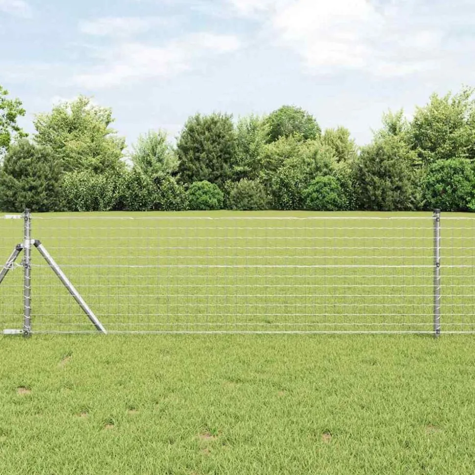 vidaXL Afrasteringspaal 26 pcs Grijs 3,2 x 3,2 x 80 cm