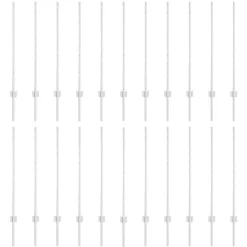 vidaXL Afrasteringspaal 22 pcs Zilver 140 cm Staal