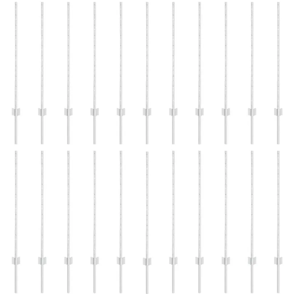 vidaXL Afrasteringspaal 22 pcs Zilver 140 cm Staal