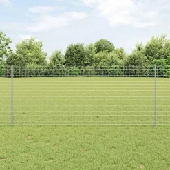 vidaXL Afrasteringspaal 22 pcs Zilver 140 cm Staal