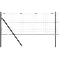 vidaXL Afrasteringspaal 13 pcs Grijs Staal