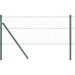 vidaXL Afrasteringspaal 26 pcs Grijs 3,2 x 3,2 x 50 cm